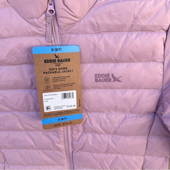 Eddie Bauer Girls Packable Jacket NWT - Picture 6 of 12